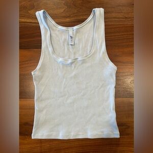 SKIMS Light Blue Ribbed Tank Top